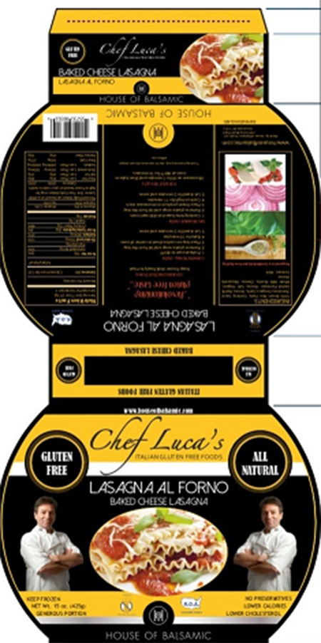 Italian Gluten Free Food Cl Issues Allergy Alert On Undeclared Egg In “Chef Luca’s Lasagna Al Forno – Baked Cheese Lasagna”